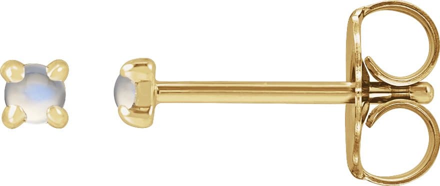 14K Rose .07 CTW Rose-Cut Natural Diamond Stud Earrings