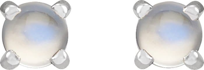 Round 4-Prong Claw Rose-Cut Stud Earrings view 2