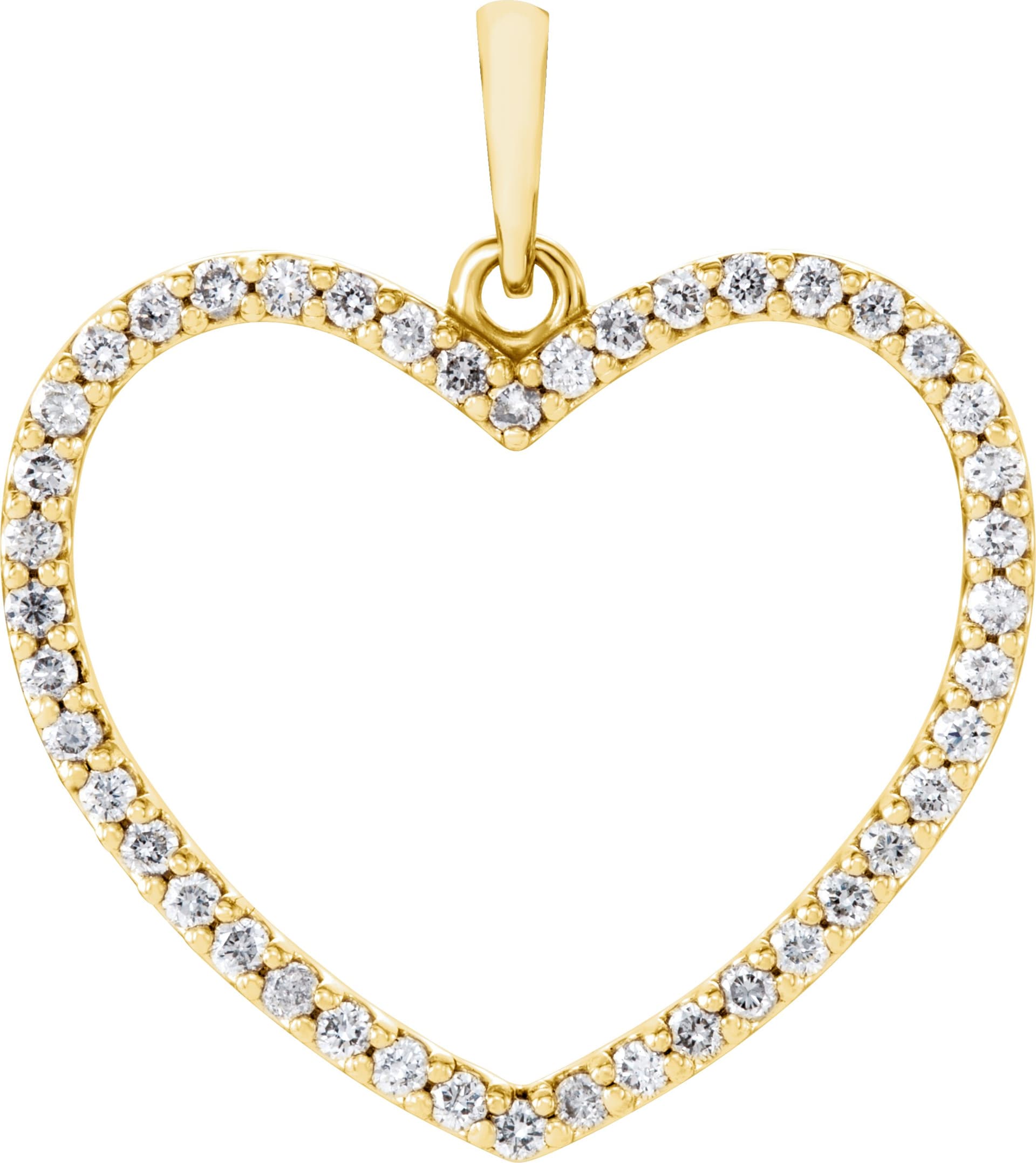 14K Rose 1/3 CTW Natural Diamond Heart Pendant