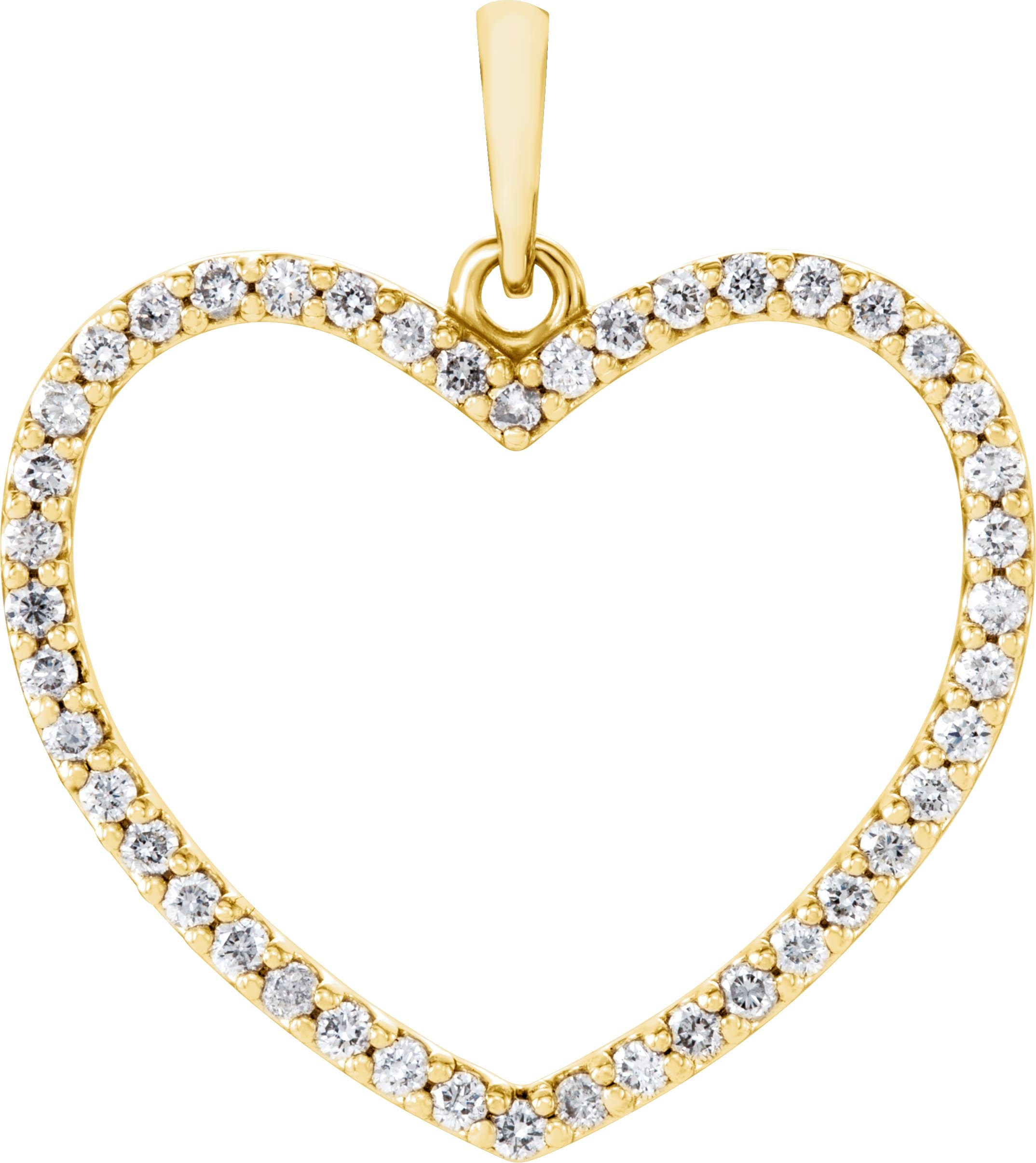 14K Rose 1/3 CTW Natural Diamond Heart Pendant