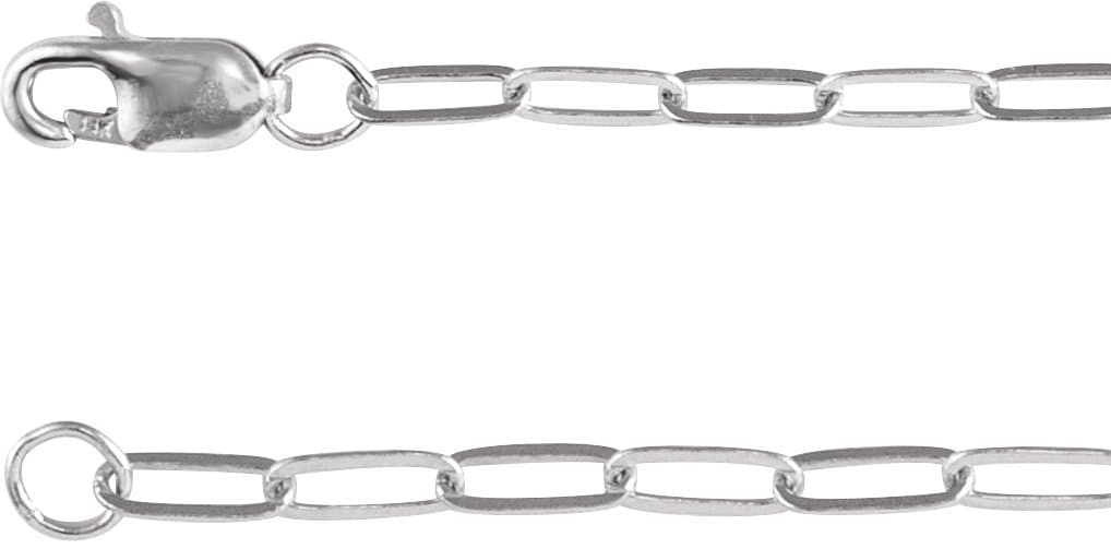 10K Rose 2.1 mm Paperclip-Style 16 Chain