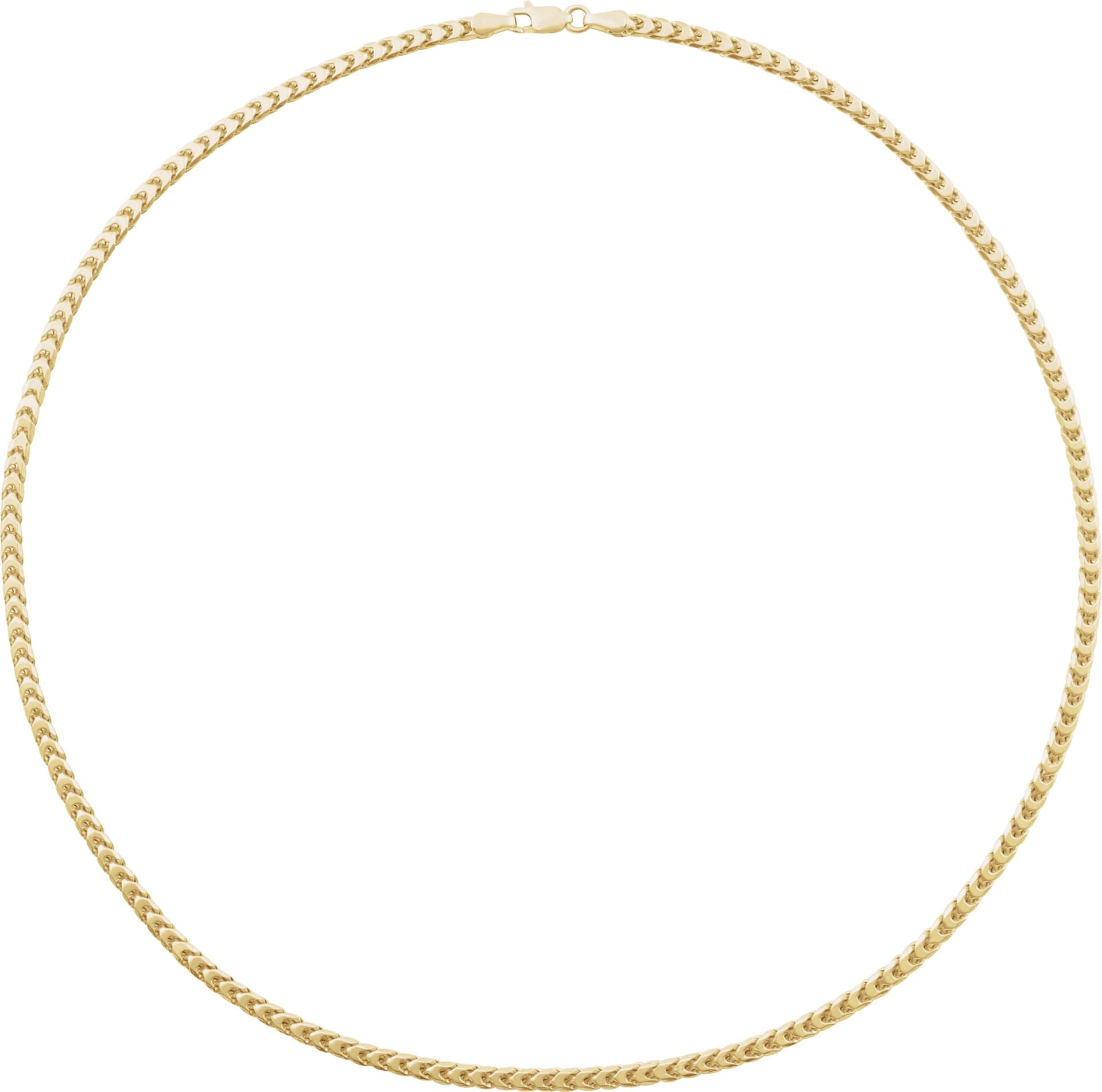 3.4 mm Hollow Diamond-Cut Franco Chain view 2