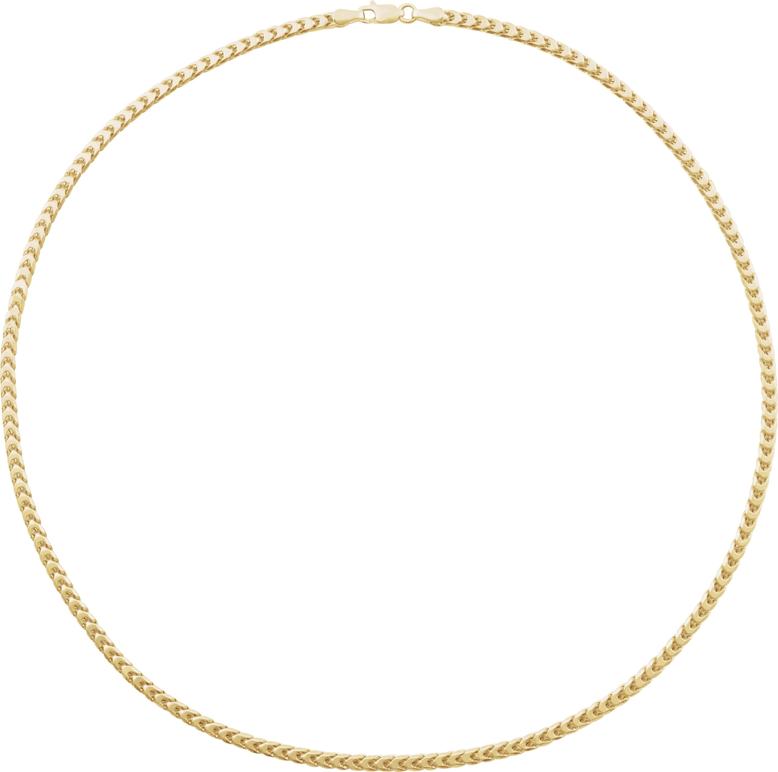 3.4 mm Hollow Diamond-Cut Franco Chain view 2