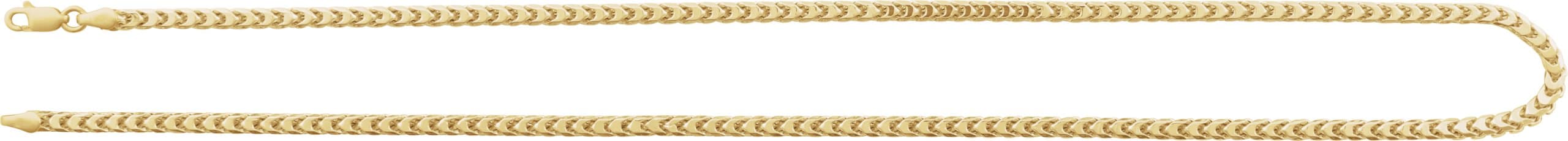 3.4 mm Hollow Diamond-Cut Franco Chain view 3