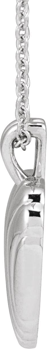 Ribbed Heart Necklace or Pendant view 2