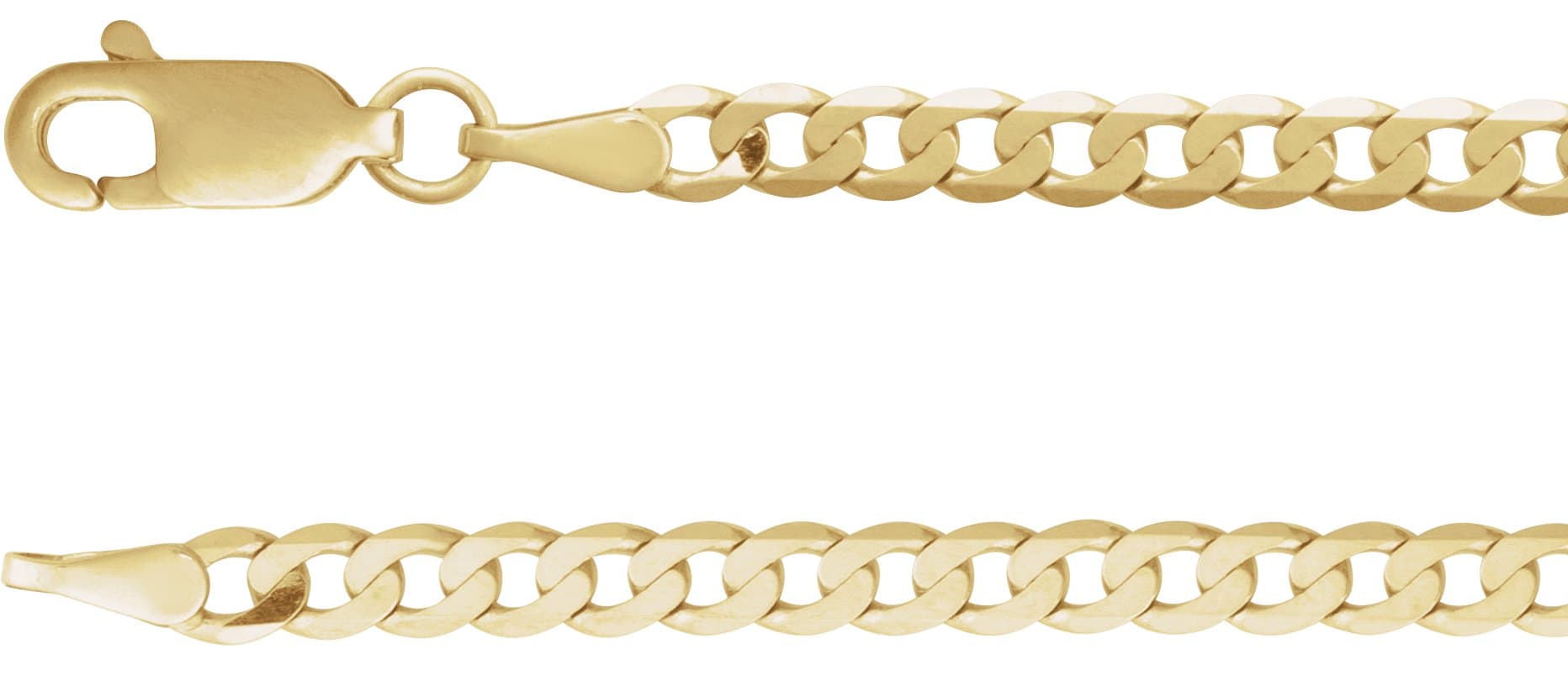 Bezel-Set Solitaire Curb Link Bracelet view 3