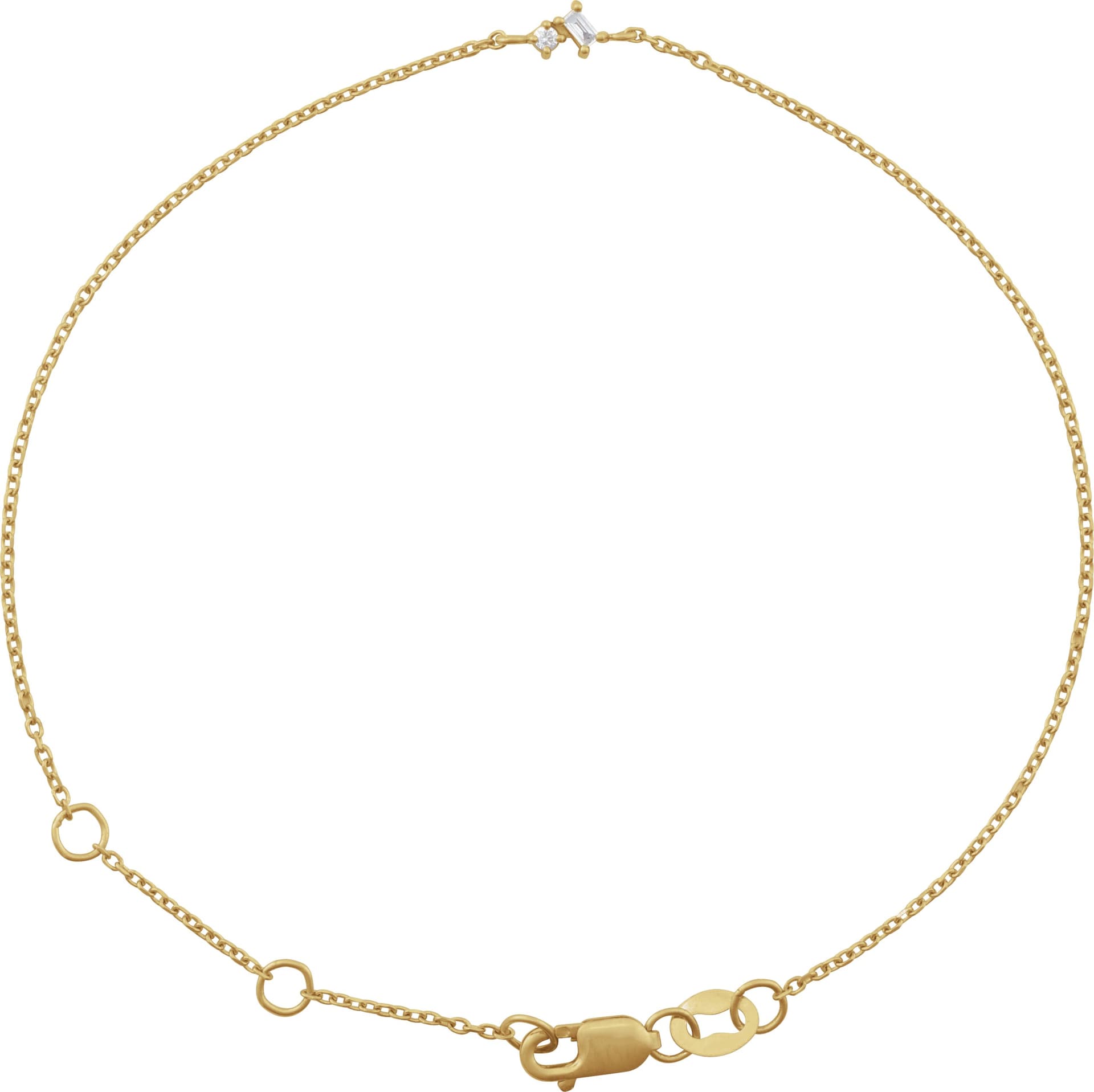 14K Rose .04 CTW Natural Diamond Link 7" Bracelet