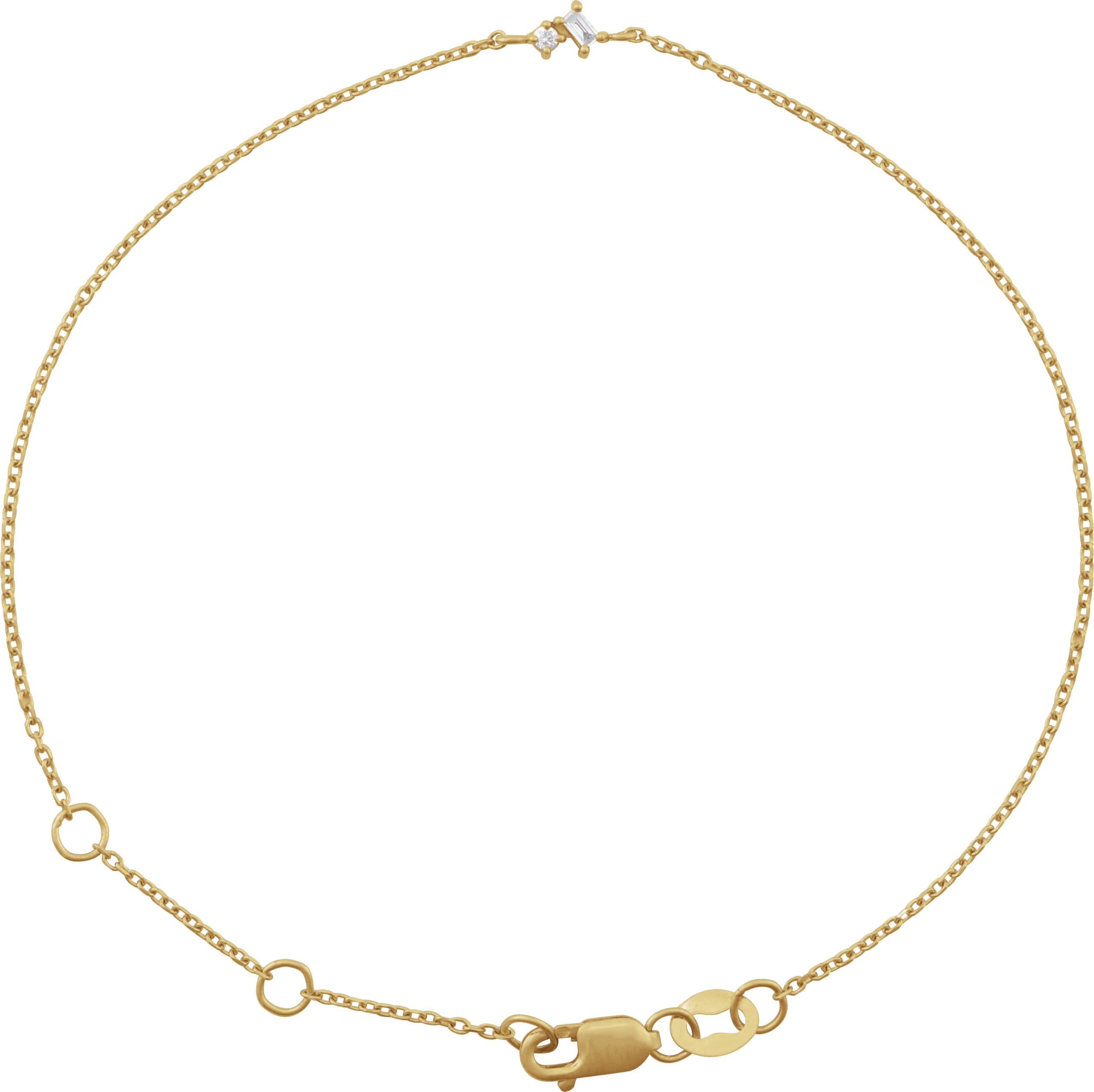 14K Rose .04 CTW Natural Diamond Link 7" Bracelet