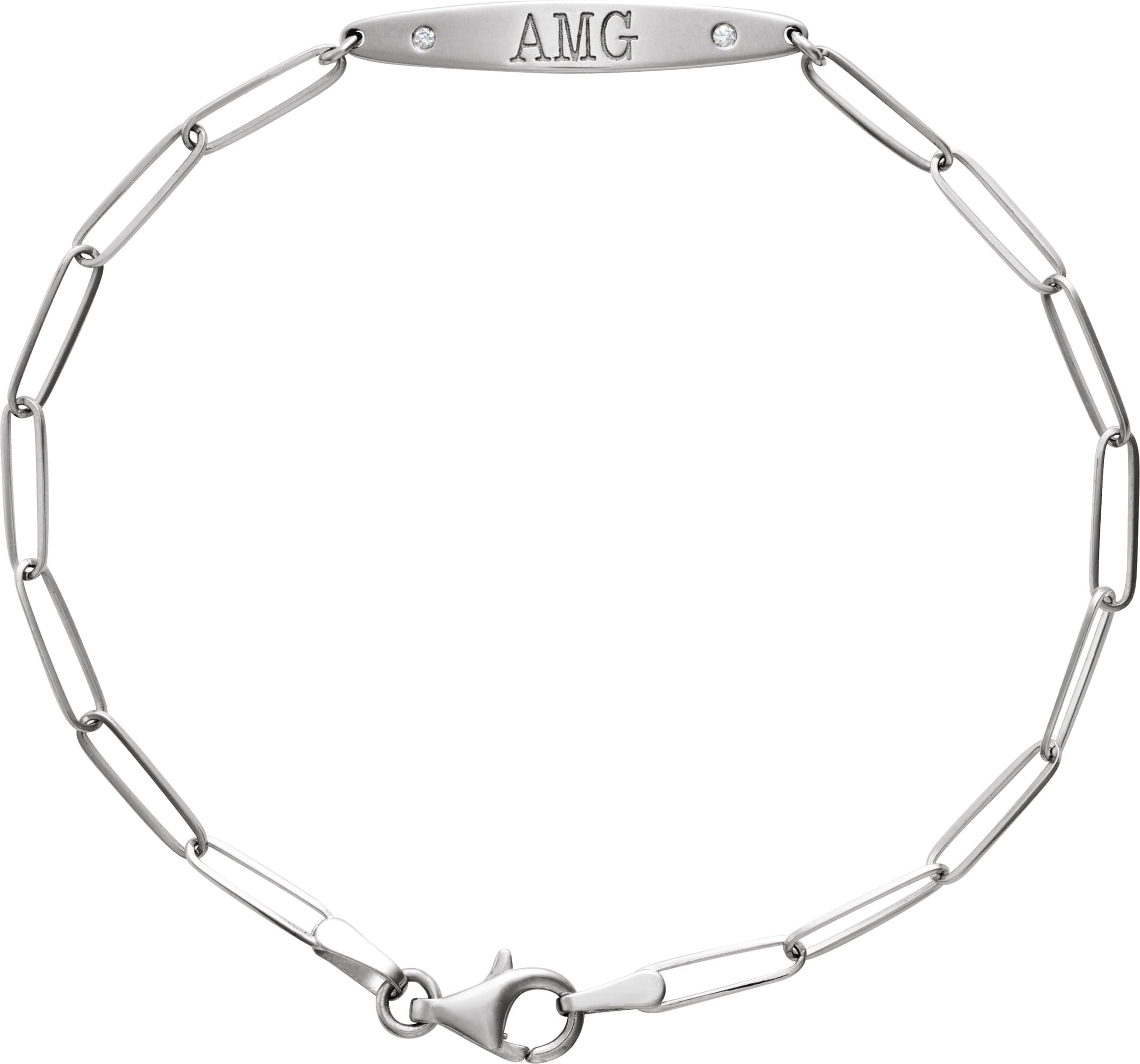 Engravable Curved Bar Bracelet view 3