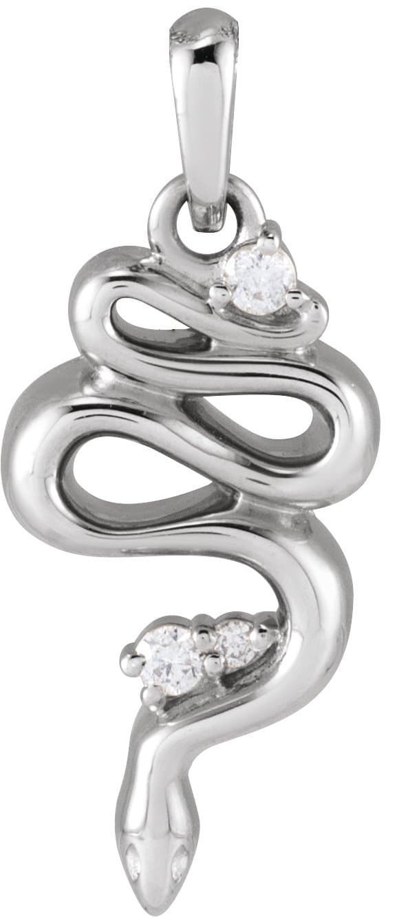 Accented Serpent Necklace or Pendant view 1