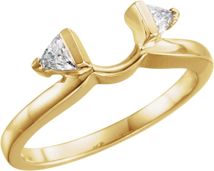 14K Yellow 1/6 CTW Natural Diamond Wrap-Style Ring Enhancer