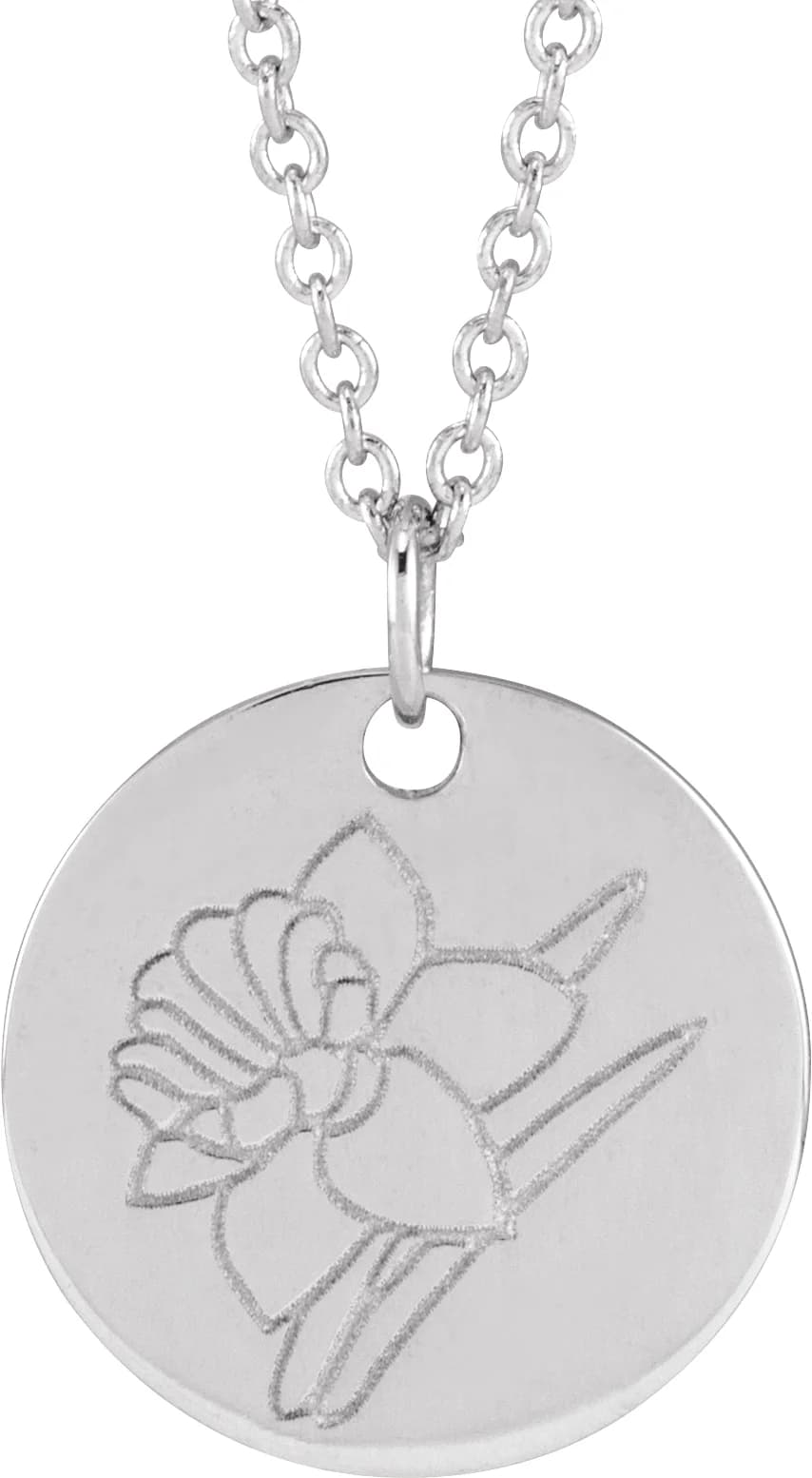 Birth Flower Necklace, view 2