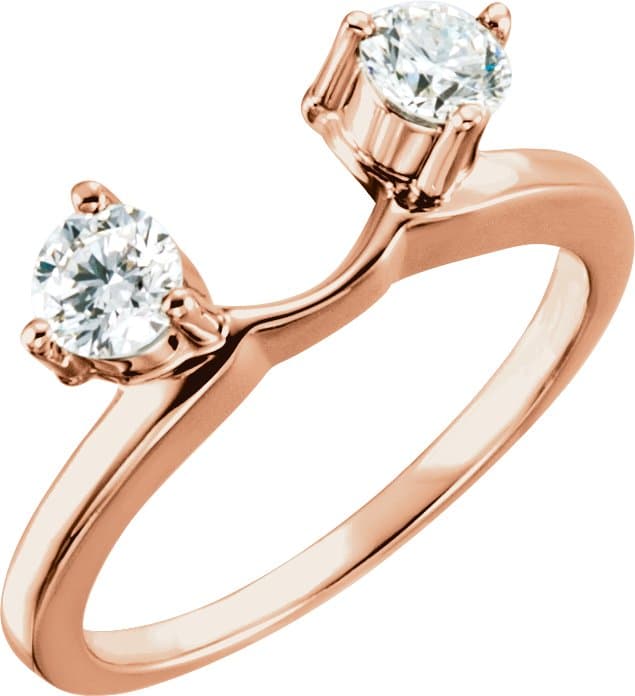 14K Rose 1/2 CTW Lab-Grown Diamond  Wrap-Style Enhancer