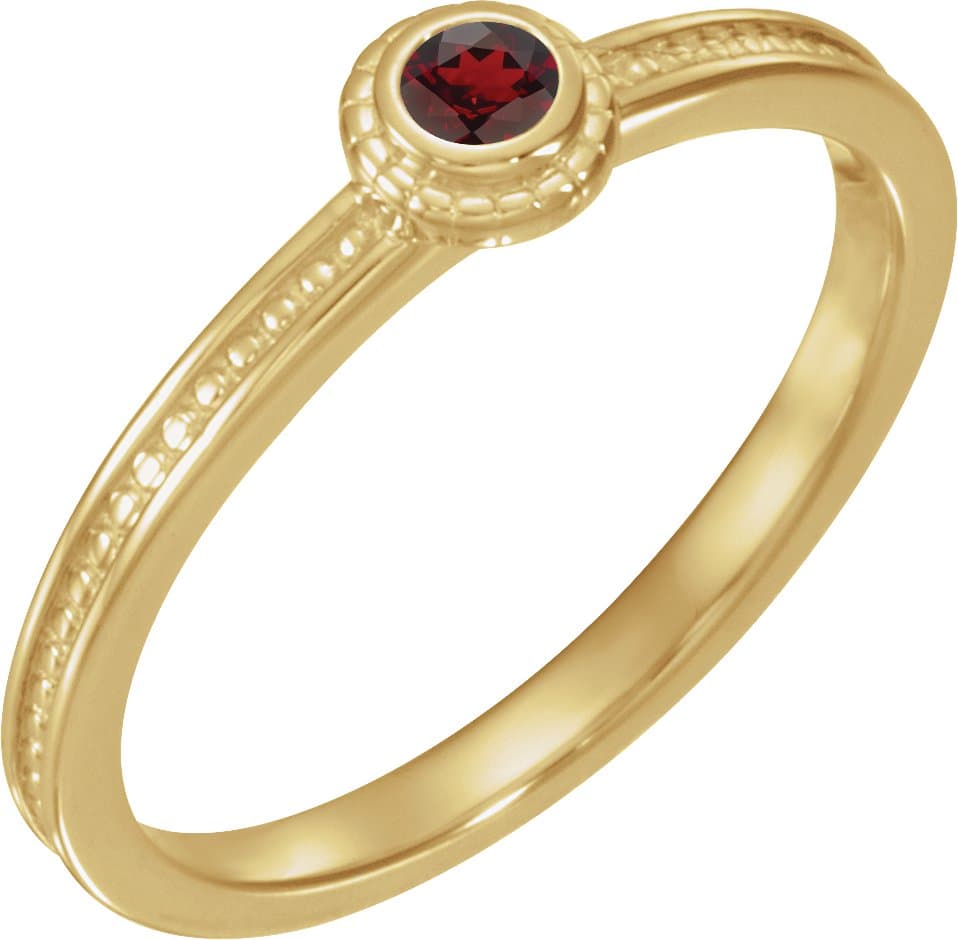 14K Rose 1/10 CTW Natural Diamond Family Stackable Ring