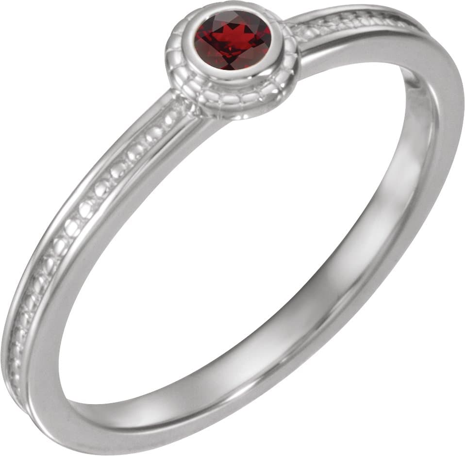 14K Rose 1/10 CTW Natural Diamond Family Stackable Ring