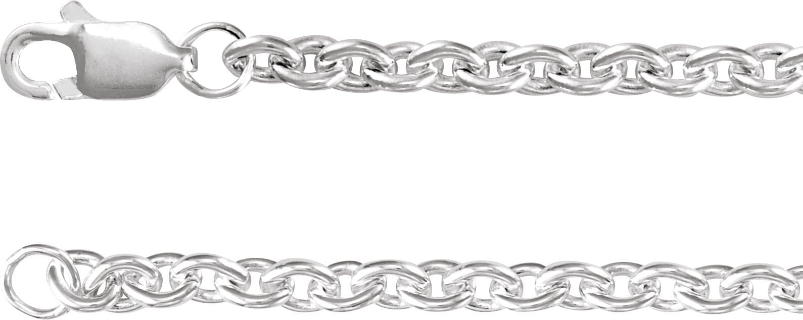 Sterling Silver 2.8 mm Cable 18 Chain