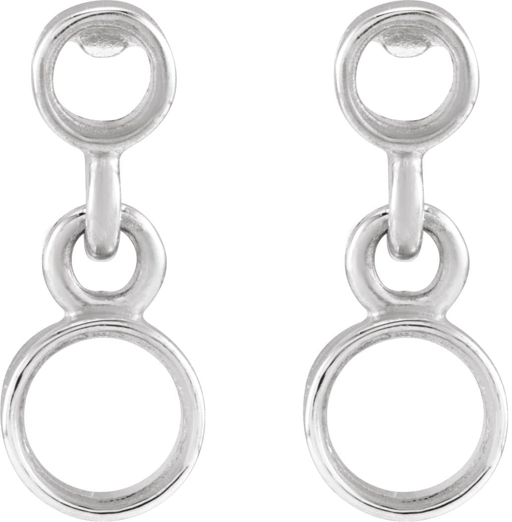 Two-Stone Bezel Set Earrings view 2