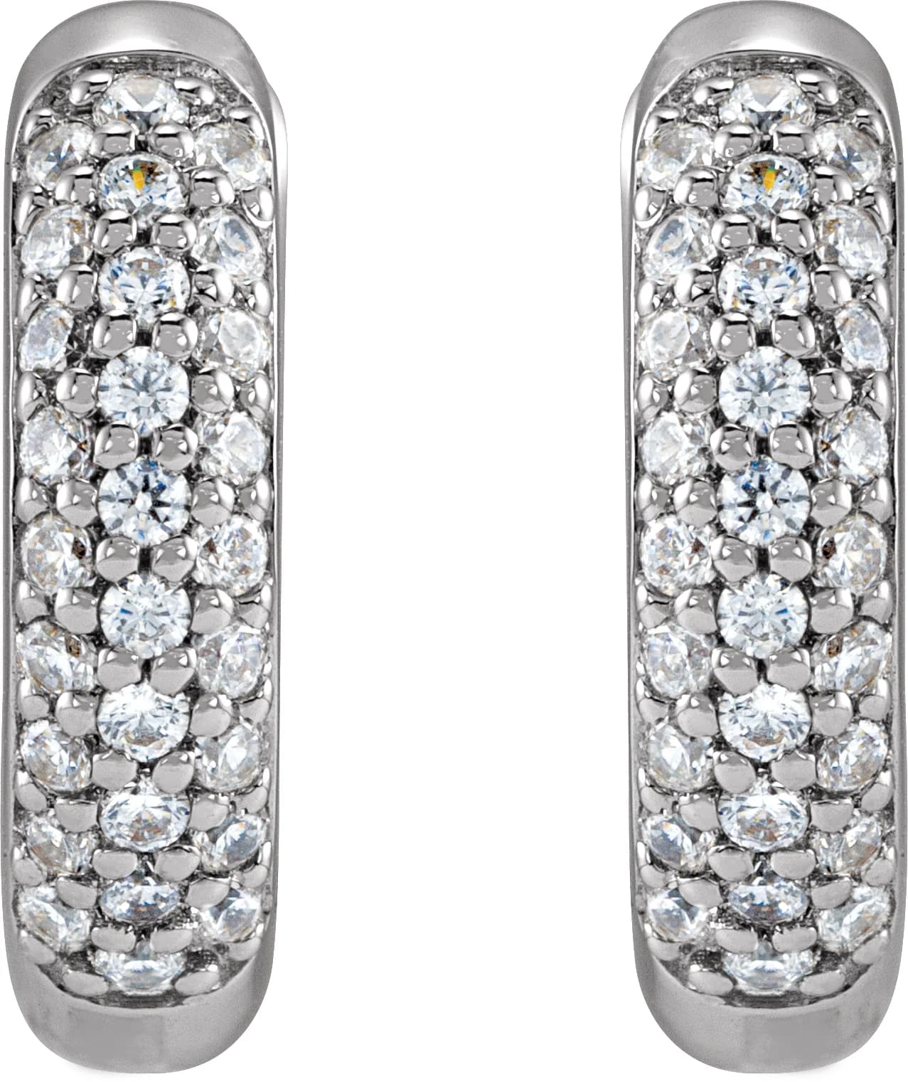 Lab-Grown Diamond Hoop Earrings, view 3