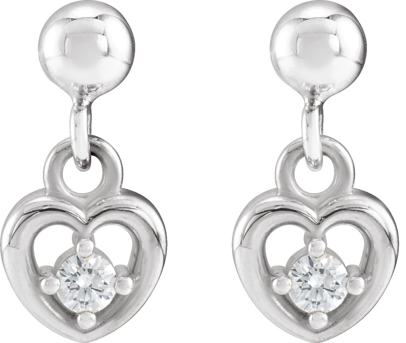 Accented Heart Earrings view 2