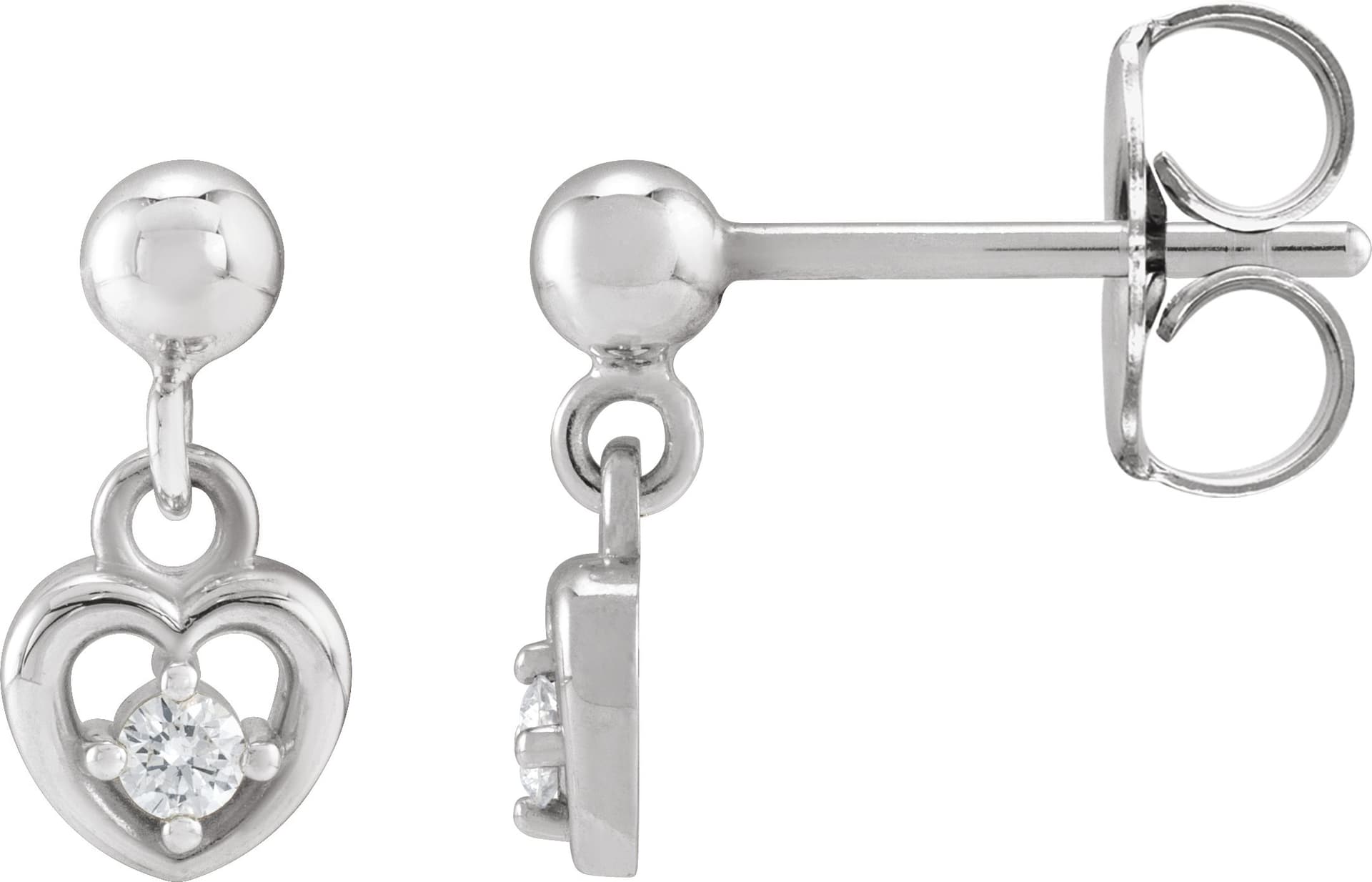 Accented Heart Earrings view 1
