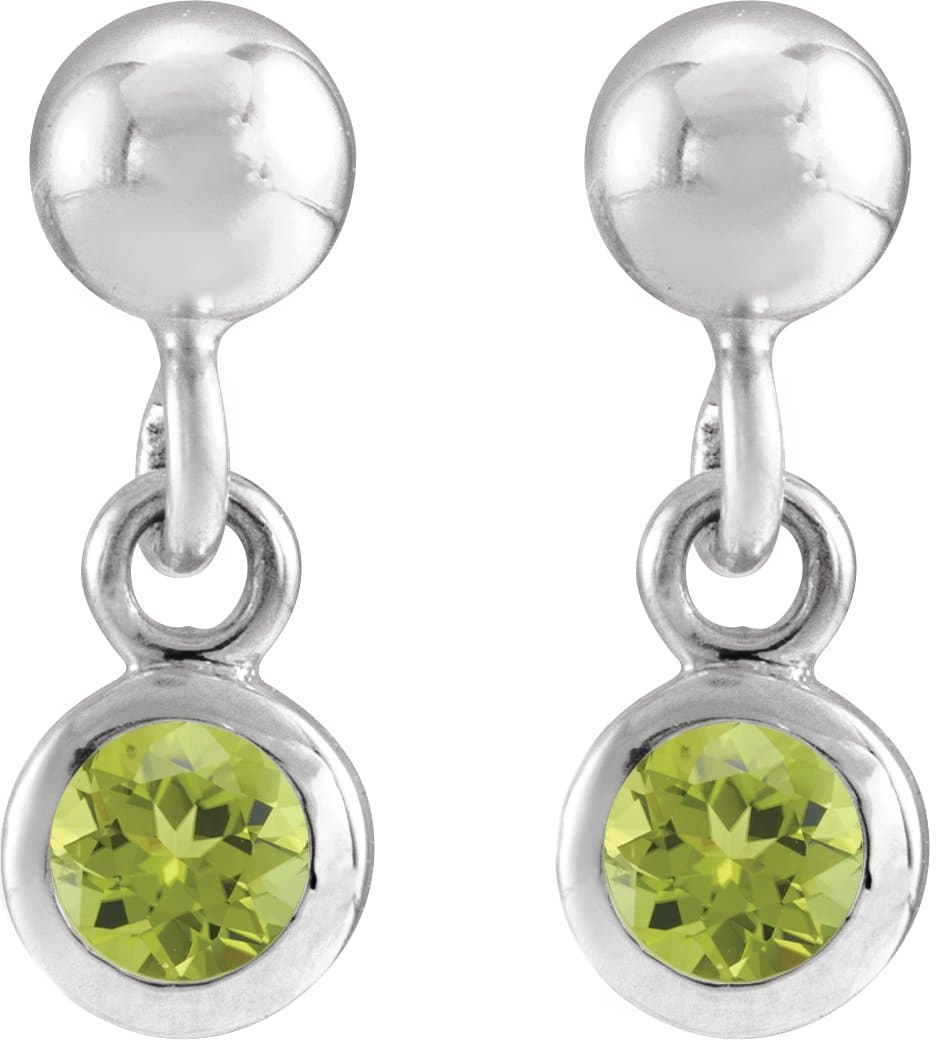 Micro-Bezel Dangle Earrings view 2