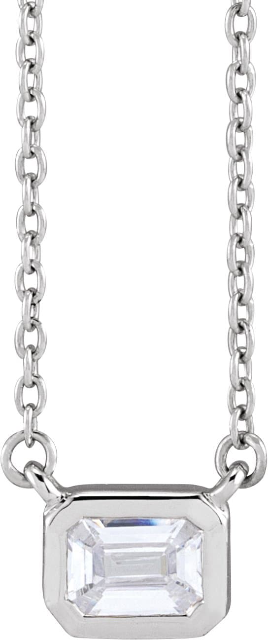 14K Rose 1/2 CTW Lab-Grown Diamond Adjustable 16-18 Necklace