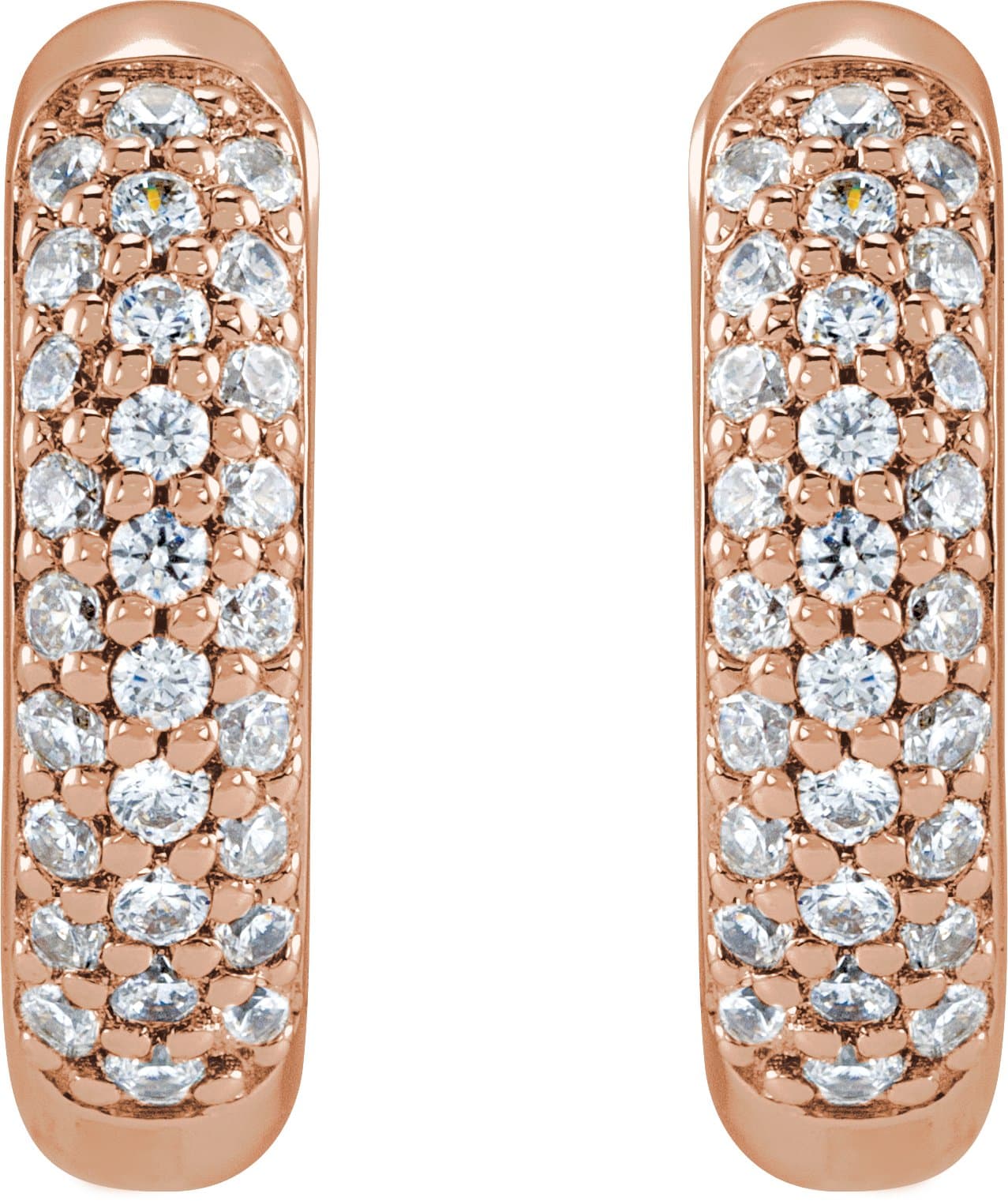 Lab-Grown Diamond Hoop Earrings view 2