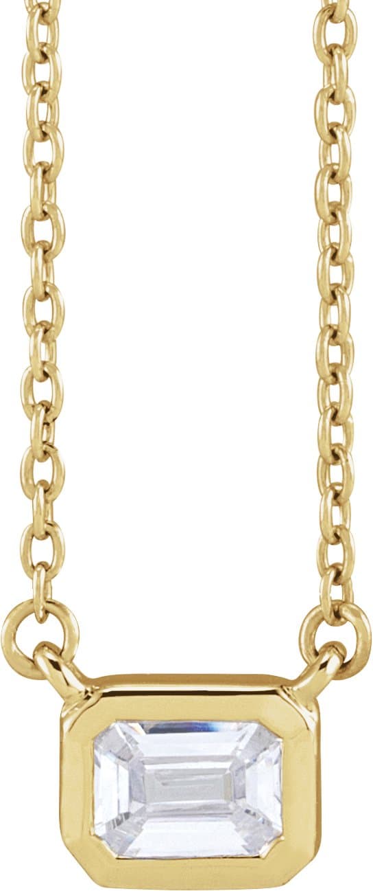 14K Rose 1/2 CTW Lab-Grown Diamond Adjustable 16-18 Necklace