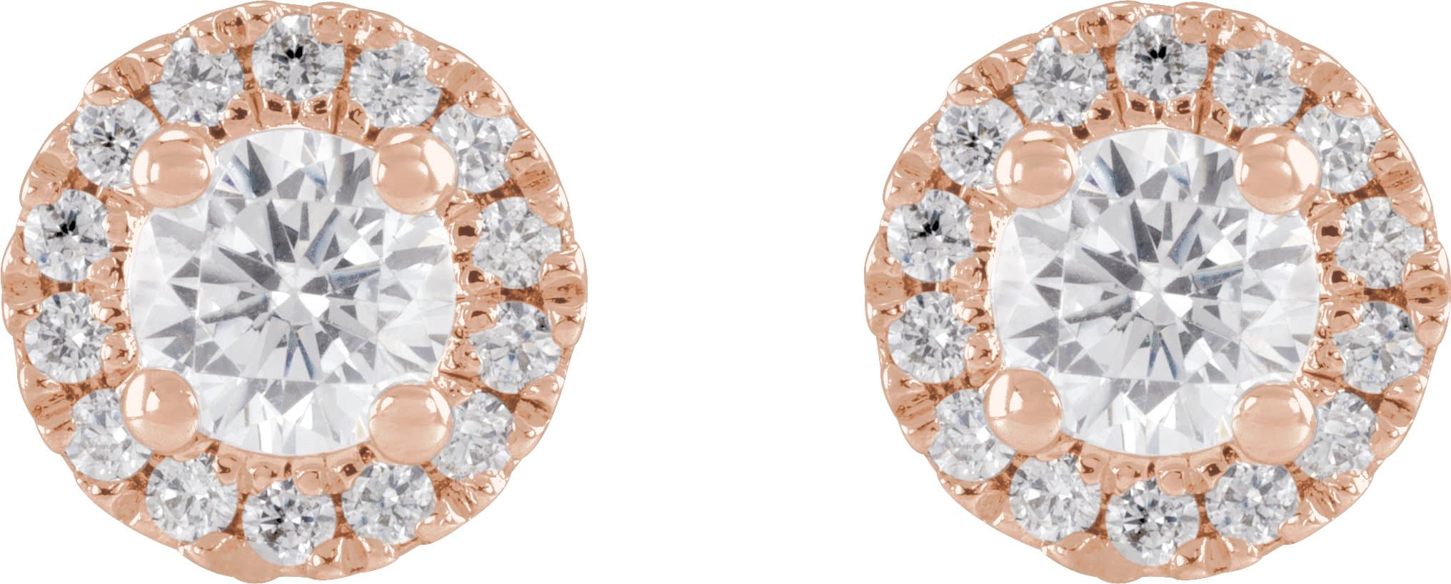 Cocktail-Style Halo-Style Stud Earrings view 2