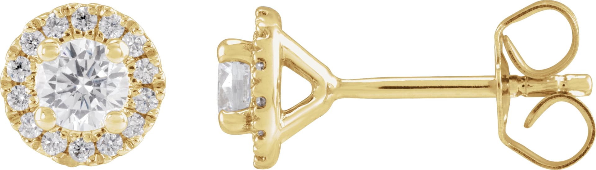 14K Rose 1 CTW Lab-Grown Diamond Stud Earrings