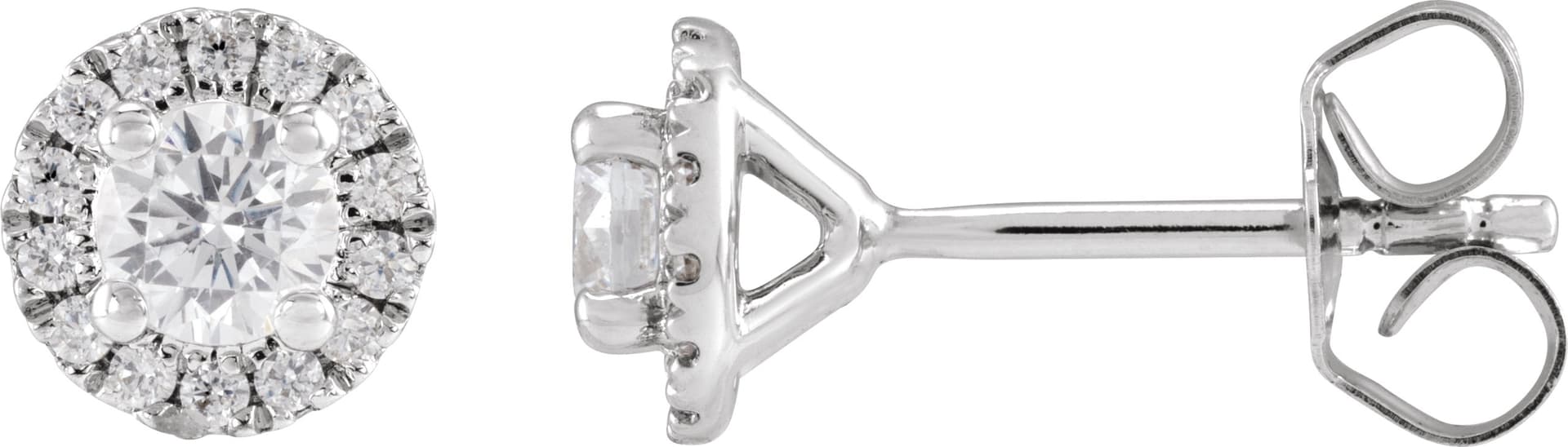 14K Rose 1 CTW Lab-Grown Diamond Stud Earrings