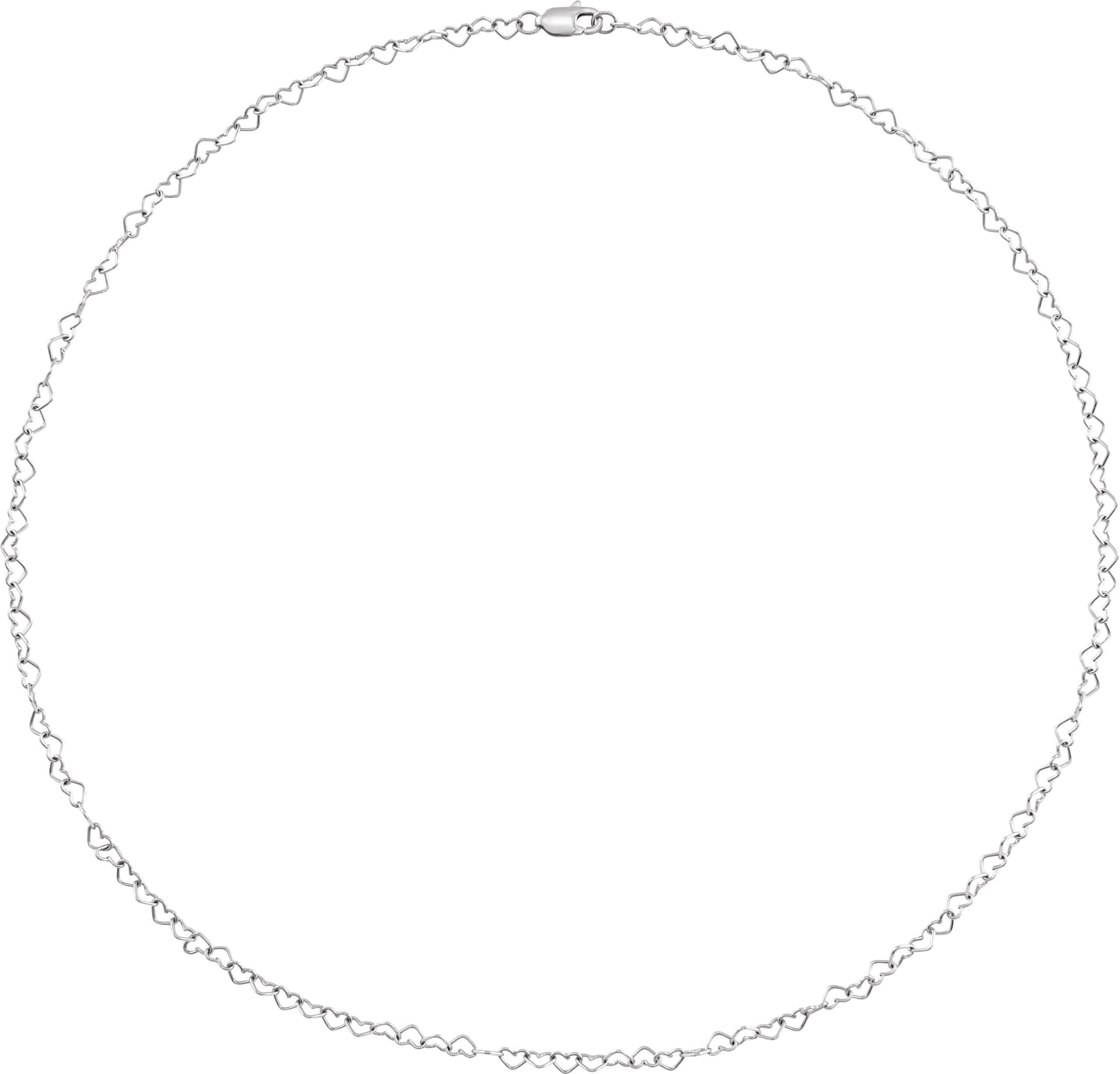 3.2 mm Heart Chain view 2