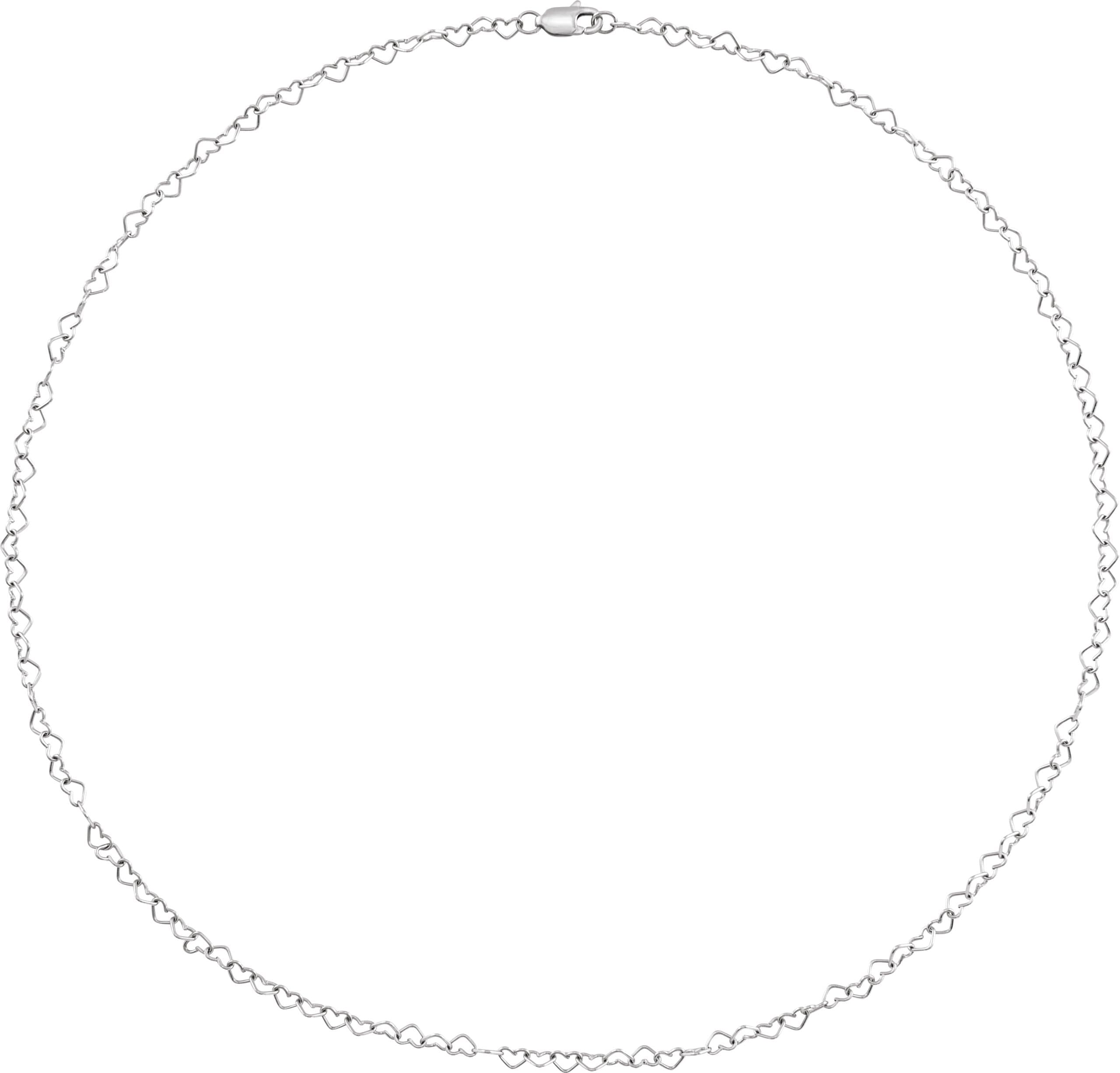 3.2 mm Heart Chain view 2