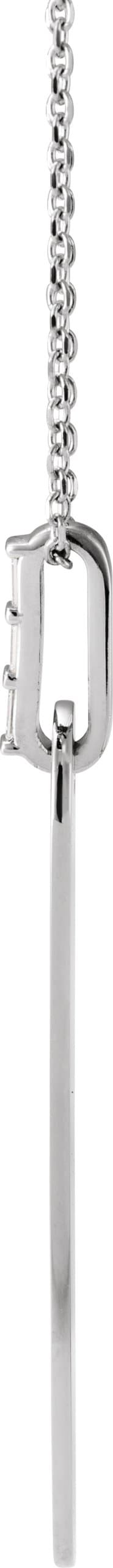 Engravable Accented Bar Necklace view 2