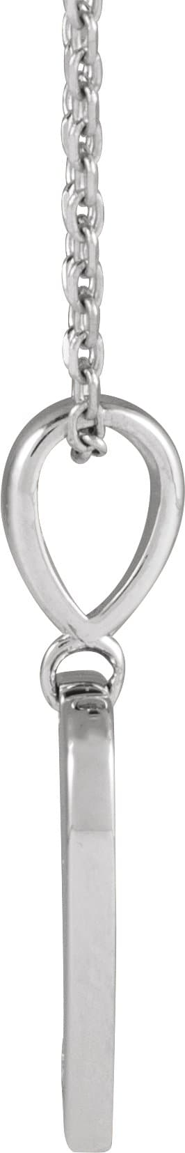 Engravable Accented Heart Necklace or Pendant view 2
