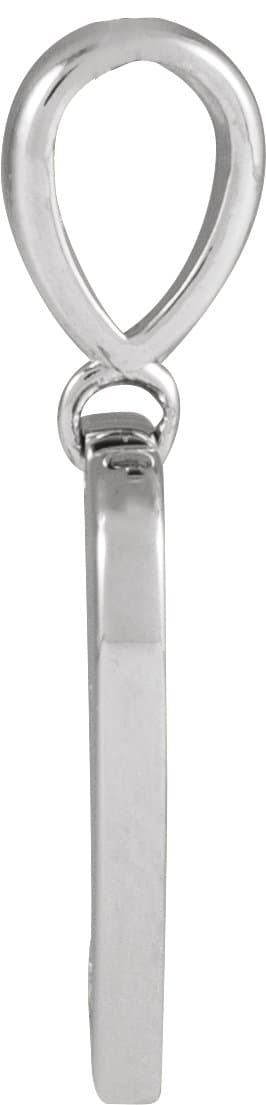 Engravable Accented Heart Necklace or Pendant view 2