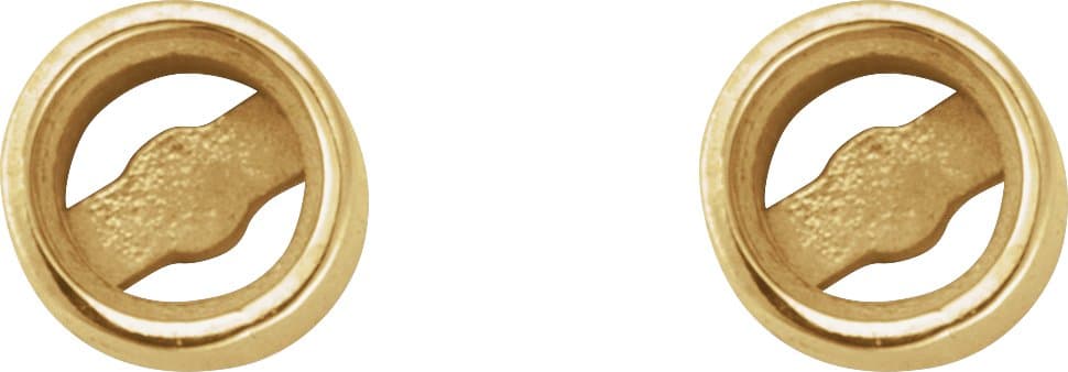 Round Rose-Cut Bezel-Set Earrings view 2