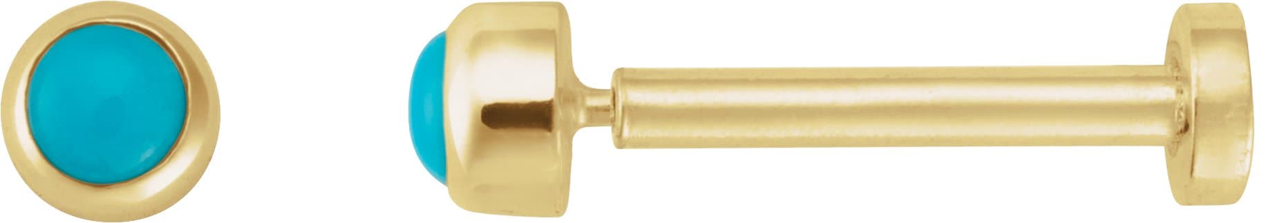 14K Rose .01 CT Rose-Cut Natural Diamond Stud Earring