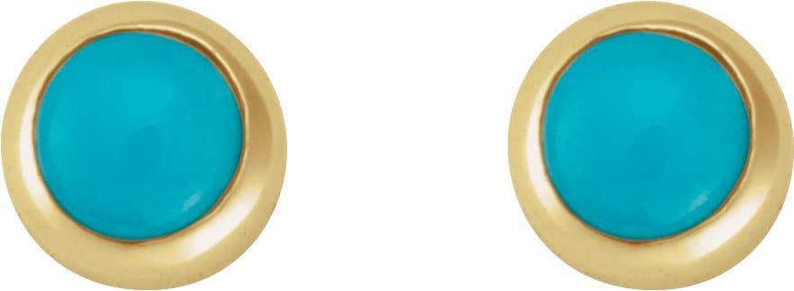 Round Rose-Cut Bezel-Set Earrings view 2