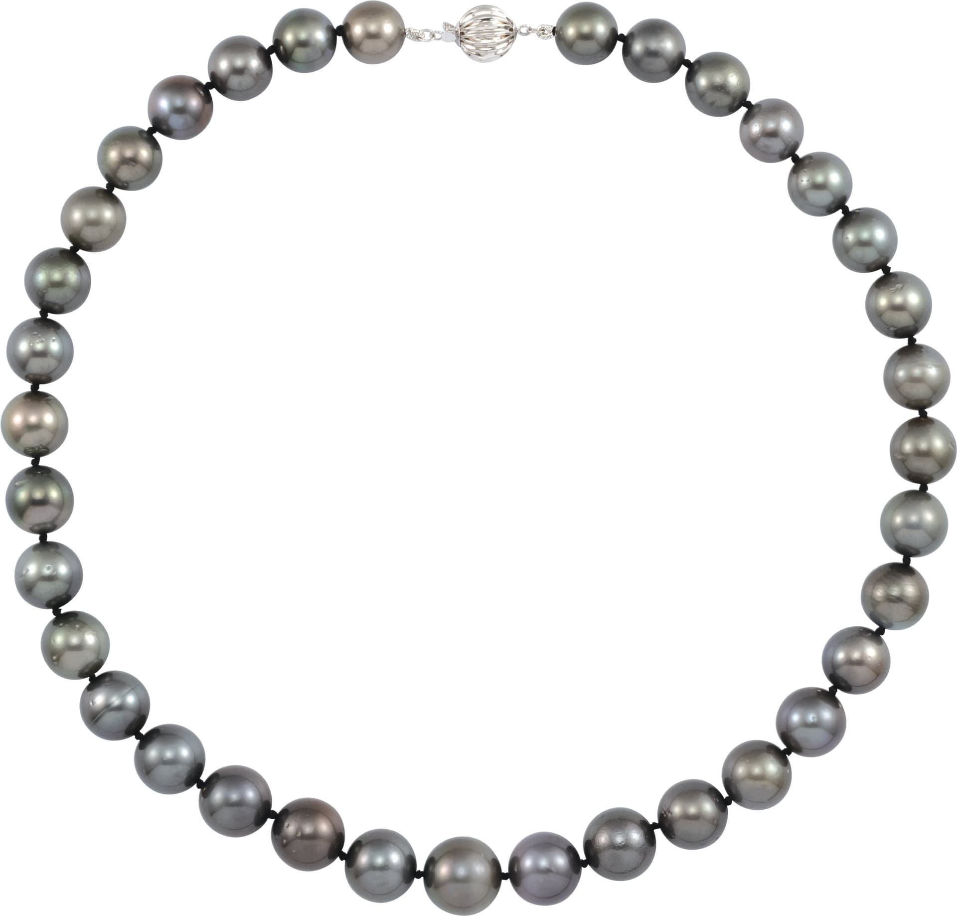 14K White Cultured Gray Tahitian Pearl 18 Necklace