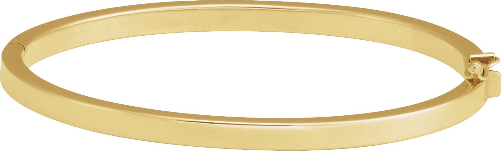 Sterling Silver Engravable 4 mm Tube Hinged Bangle 7" Bracelet