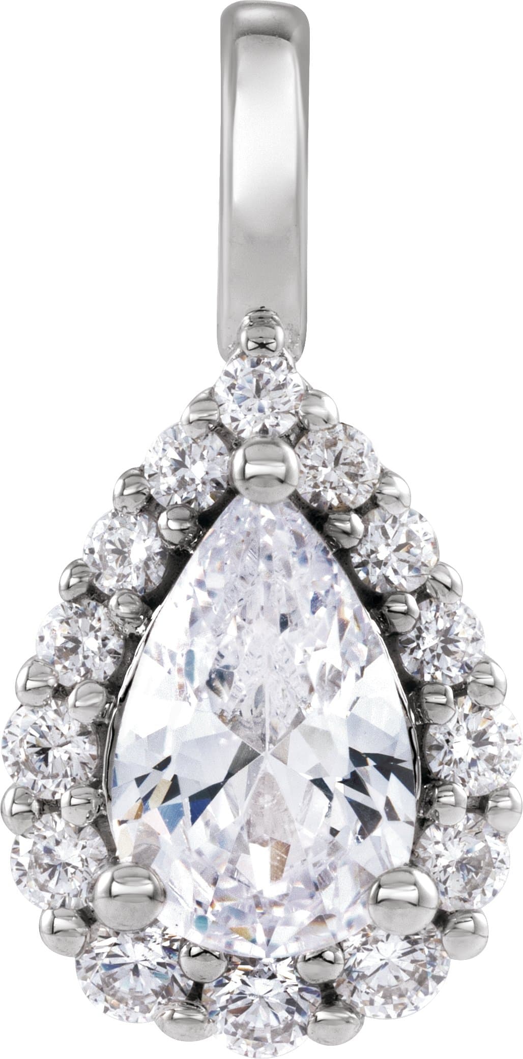 14K Rose 1 1/2 CTW Lab-Grown Diamond Halo-Style Pendant