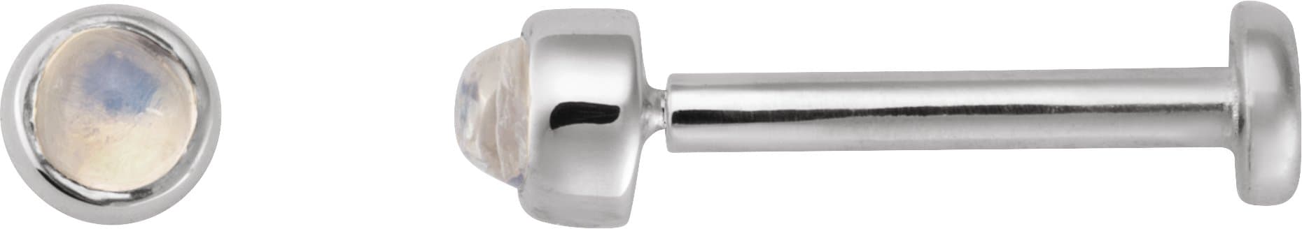 14K Rose .01 CT Rose-Cut Natural Diamond Stud Earring