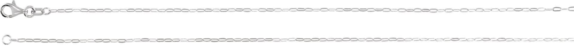 1.25 mm Paperclip-Style Chain view 3