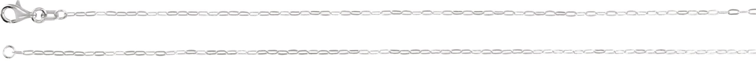 1.25 mm Paperclip-Style Chain view 3