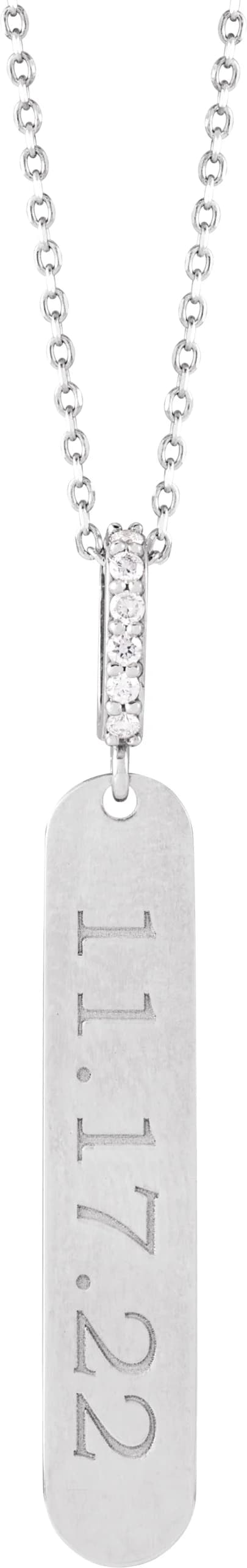 Engravable Bar Necklace, view 4