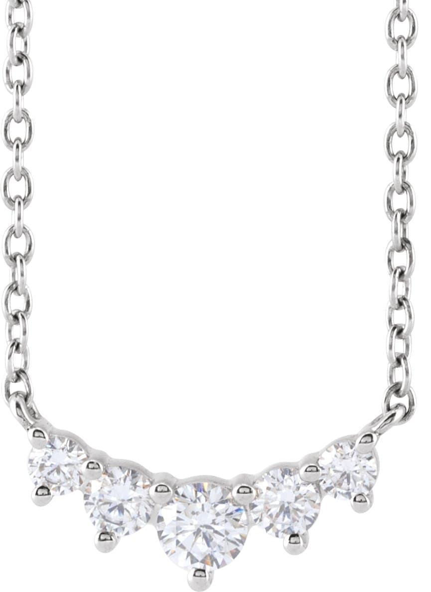 14K Rose 1/3 CTW Lab-Grown Diamond Graduated 18 Necklace