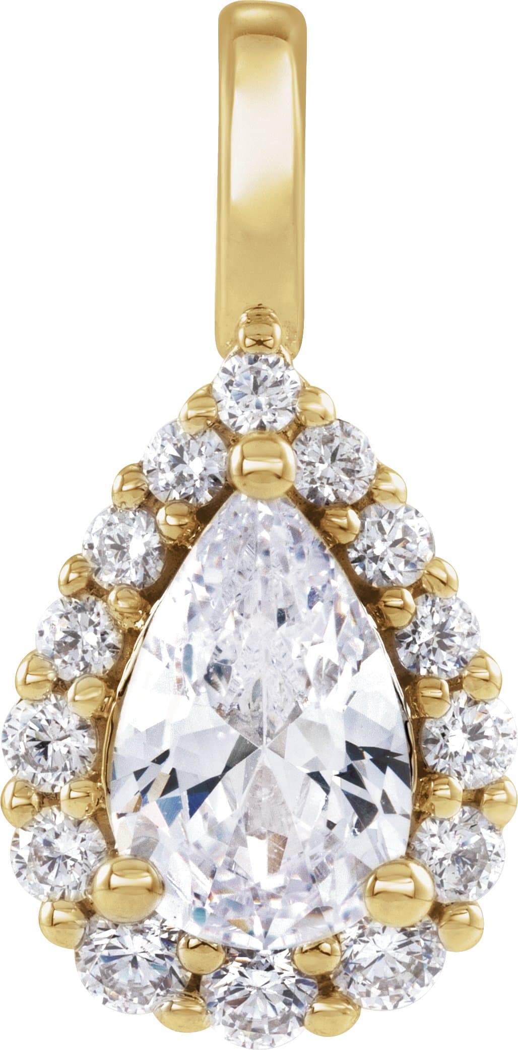 14K Rose 1 1/2 CTW Lab-Grown Diamond Halo-Style Pendant