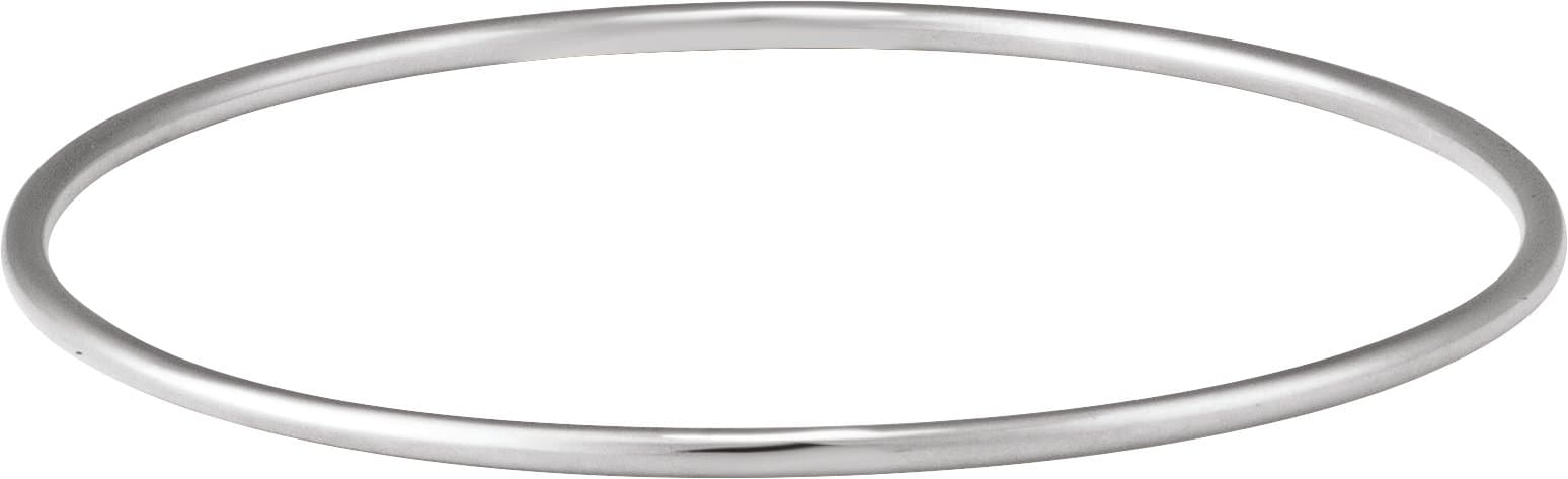 14K Yellow 2 mm Bangle 7 1/2" Bracelet
