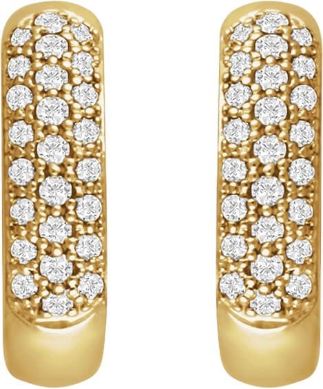 Pavé-Style Hoop Earrings view 2